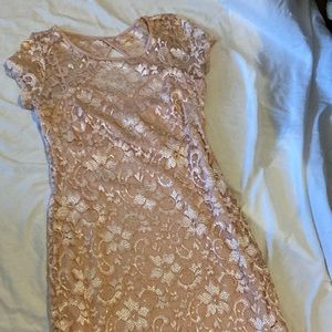 pink lace dress